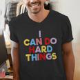 I Can Do Hard Things Teacher Inspiration Do Hard Things Men's V-Neck T-Shirt, funny gift I Can Do Hard Things Teacher Inspiration Do Hard Things Men's V-Neck T-Shirt, funny gift