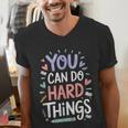 You Can Do Hard Things Test Day Teacher Kids Men's V-Neck T-Shirt, funny gift