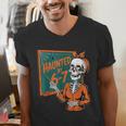 Haunted By 6-7 Six Seven 67 Math Teacher Halloween Skeleton Men's V-Neck T-Shirt, funny gift Haunted By 6-7 Six Seven 67 Math Teacher Halloween Skeleton Men's V-Neck T-Shirt, funny gift