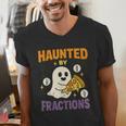 Haunted By Fractions Math Halloween Teacher Men's V-Neck T-Shirt, funny gift Haunted By Fractions Math Halloween Teacher Men's V-Neck T-Shirt, funny gift