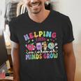 Helping Little Minds Grow Teacher Life Back To School Men's V-Neck T-Shirt, funny gift Helping Little Minds Grow Teacher Life Back To School Men's V-Neck T-Shirt, funny gift