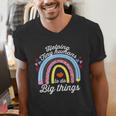 Helping Tiny Humans To Do Big Things Teacher Women Men's V-Neck T-Shirt, funny gift Helping Tiny Humans To Do Big Things Teacher Women Men's V-Neck T-Shirt, funny gift