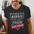 Some Heroes Wear Capes Others Teach 4th Grade Teacher Men Women Kids Men's V-Neck T-Shirt, 4th Grade Teacher Shirts, funny gift Some Heroes Wear Capes Others Teach 4th Grade Teacher Men Women Kids Men's V-Neck T-Shirt, 4th Grade Teacher Shirts, funny gift
