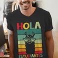 Hola Estudiantes Spanish Teacher Back To School 2025 Men's V-Neck T-Shirt, funny gift Hola Estudiantes Spanish Teacher Back To School 2025 Men's V-Neck T-Shirt, funny gift