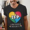 IEP I Encourage Progress Special Education School Teacher Men's V-Neck T-Shirt, funny gift IEP I Encourage Progress Special Education School Teacher Men's V-Neck T-Shirt, funny gift