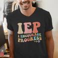 IEP I Encourage Progress Special Education Teacher Graphics Men's V-Neck T-Shirt, funny gift IEP I Encourage Progress Special Education Teacher Graphics Men's V-Neck T-Shirt, funny gift