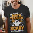 I'm A Math Teacher I'm Scary All Year Long Spooky Halloween Men's V-Neck T-Shirt, funny gift I'm A Math Teacher I'm Scary All Year Long Spooky Halloween Men's V-Neck T-Shirt, funny gift