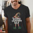 I'm The Science Teacher Elf Family Matching Group Christmas Men's V-Neck T-Shirt, Science Teacher Shirts, funny gift