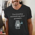 I'm Silently Correcting Your Grammar Sarcastic Teacher For Men Women Kids Men's V-Neck T-Shirt, funny gift I'm Silently Correcting Your Grammar Sarcastic Teacher For Men Women Kids Men's V-Neck T-Shirt, funny gift
