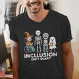 Inclusion Isn't Scary SLP Halloween Costume Sped Teacher Men's V-Neck T-Shirt, funny gift Inclusion Isn't Scary SLP Halloween Costume Sped Teacher Men's V-Neck T-Shirt, funny gift