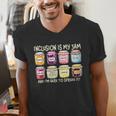 Inclusion Is My Jam And I'm Here To Spread It Sped Teacher Men's V-Neck T-Shirt, funny gift Inclusion Is My Jam And I'm Here To Spread It Sped Teacher Men's V-Neck T-Shirt, funny gift