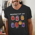 Inclusion Is My Jam Special Education Teacher Para Autism Men's V-Neck T-Shirt, funny gift Inclusion Is My Jam Special Education Teacher Para Autism Men's V-Neck T-Shirt, funny gift