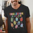 Inclusion Is My Jam SPED Teacher Special Education Life Men's V-Neck T-Shirt, funny gift Inclusion Is My Jam SPED Teacher Special Education Life Men's V-Neck T-Shirt, funny gift