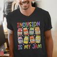 Inclusion Is My Jam SPED Teacher Special Education Teacher Men's V-Neck T-Shirt, funny gift Inclusion Is My Jam SPED Teacher Special Education Teacher Men's V-Neck T-Shirt, funny gift