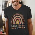 Infant Teacher Leopard Boho Rainbow Appreciation Men's V-Neck T-Shirt, funny gift Infant Teacher Leopard Boho Rainbow Appreciation Men's V-Neck T-Shirt, funny gift