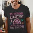 Instructional Assistant Because Teacher Need Hero Learning Men's V-Neck T-Shirt, funny gift Instructional Assistant Because Teacher Need Hero Learning Men's V-Neck T-Shirt, funny gift