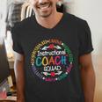 Instructional Coach Squad Teacher Assistant Support Team Men's V-Neck T-Shirt, funny gift