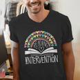 Intervention Teacher Reading Intervention Men's V-Neck T-Shirt, funny gift Intervention Teacher Reading Intervention Men's V-Neck T-Shirt, funny gift