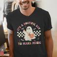 It's A Bootiful Day To Make Music Teacher Musician Halloween For Men Women Kids Men's V-Neck T-Shirt, funny gift