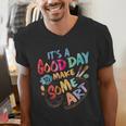 It's A Good Day To Make Some Art Artist Drawing Teacher Tees Men's V-Neck T-Shirt, funny gift It's A Good Day To Make Some Art Artist Drawing Teacher Tees Men's V-Neck T-Shirt, funny gift