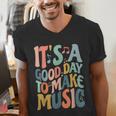 It's A Good Day To Make Music Musician Band Music Teacher Men's V-Neck T-Shirt, funny gift It's A Good Day To Make Music Musician Band Music Teacher Men's V-Neck T-Shirt, funny gift