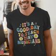Its A Good Day To Teach Tiny Musicians Music Teacher Flower Men's V-Neck T-Shirt, funny gift Its A Good Day To Teach Tiny Musicians Music Teacher Flower Men's V-Neck T-Shirt, funny gift