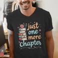 Just One More Chapter Book Reading Floral Teacher Book Lover Men's V-Neck T-Shirt, funny gift Just One More Chapter Book Reading Floral Teacher Book Lover Men's V-Neck T-Shirt, funny gift