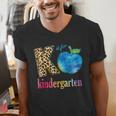 K Is For Kindergarten Teacher Tie Dye Back To School Kinder For Men Women Girls Kids Men's V-Neck T-Shirt, funny gift K Is For Kindergarten Teacher Tie Dye Back To School Kinder For Men Women Girls Kids Men's V-Neck T-Shirt, funny gift