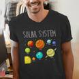 Kids Solar Systems Cute Planets Space Science Teacher School Men's V-Neck T-Shirt, Science Teacher Shirts, funny gift