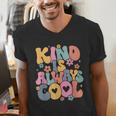 Kind Is Always Cool Groovy Teacher Be Kind Kindness Matters Men's V-Neck T-Shirt, Groovy Teacher Shirts, funny gift Kind Is Always Cool Groovy Teacher Be Kind Kindness Matters Men's V-Neck T-Shirt, Groovy Teacher Shirts, funny gift