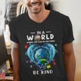 Be Kind Dolphin Autism Awareness Back To School Teacher Men Women Kids Men's V-Neck T-Shirt, funny gift