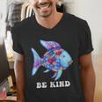 Be Kind Rainbow Fish Teacher Life Teaching Back To School Men's V-Neck T-Shirt, funny gift Be Kind Rainbow Fish Teacher Life Teaching Back To School Men's V-Neck T-Shirt, funny gift