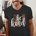 Be Kind Women Inspirational Teacher Animal Print Men's V-Neck T-Shirt, funny gift