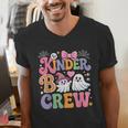 Kinder Boo Crew Kindergarten Teacher Student Halloween Men's V-Neck T-Shirt, funny gift