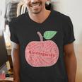 Kindergarten Apple Word Art For Teachers & Students Men's V-Neck T-Shirt, funny gift