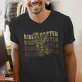Kindergarten Camo Camouflage Boy Teacher Back To School Men's V-Neck T-Shirt, funny gift