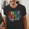 Kindergarten Squad Team Crew Teacher Back To School Men's V-Neck T-Shirt, funny gift Kindergarten Squad Team Crew Teacher Back To School Men's V-Neck T-Shirt, funny gift