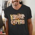 Kindergarten Teacher Fall Pumpkin Autumn Cute Men's V-Neck T-Shirt, funny gift Kindergarten Teacher Fall Pumpkin Autumn Cute Men's V-Neck T-Shirt, funny gift