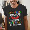 Kindergarten Teachers Are Just Superheroes In Disguise Men's V-Neck T-Shirt, funny gift
