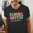 Kindergarten Team Teacher Back To School Kindergarten Squad Men's V-Neck T-Shirt, funny gift Kindergarten Team Teacher Back To School Kindergarten Squad Men's V-Neck T-Shirt, funny gift