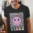 Kindergarten Vibes First Day Of School Kindergarten Teacher Men's V-Neck T-Shirt, funny gift Kindergarten Vibes First Day Of School Kindergarten Teacher Men's V-Neck T-Shirt, funny gift