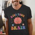 Kiss Your Brain Sped Teacher Appreciation Back To School Kid Men's V-Neck T-Shirt, funny gift Kiss Your Brain Sped Teacher Appreciation Back To School Kid Men's V-Neck T-Shirt, funny gift