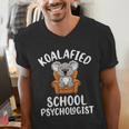Koalafied School Psychologist Koala Lover Psychology Teacher Men's V-Neck T-Shirt, funny gift Koalafied School Psychologist Koala Lover Psychology Teacher Men's V-Neck T-Shirt, funny gift