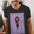 La Maestra Mexican Bingo Card Teacher Lottery Card Men's V-Neck T-Shirt, funny gift