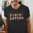 Latina ASL American Sign Language Latina Power ASL Teacher Men's V-Neck T-Shirt, funny gift Latina ASL American Sign Language Latina Power ASL Teacher Men's V-Neck T-Shirt, funny gift
