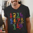 Learning Math Numbers Counting Back To School Teacher For Men Women Girls Kids Men's V-Neck T-Shirt, funny gift Learning Math Numbers Counting Back To School Teacher For Men Women Girls Kids Men's V-Neck T-Shirt, funny gift