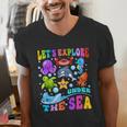 Let's Explore Under The Sea Back To School Student Teacher Men's V-Neck T-Shirt, funny gift Let's Explore Under The Sea Back To School Student Teacher Men's V-Neck T-Shirt, funny gift