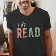 Let's Read Book Nerd Reading Book Lover Librarian Teacher Men's V-Neck T-Shirt, funny gift Let's Read Book Nerd Reading Book Lover Librarian Teacher Men's V-Neck T-Shirt, funny gift