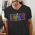 Library Squad Team Librarian Teacher Book Lover Men's V-Neck T-Shirt, funny gift Library Squad Team Librarian Teacher Book Lover Men's V-Neck T-Shirt, funny gift