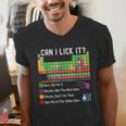 Can I Lick It Periodic Table Chart Science Teacher Cool Meme Men's V-Neck T-Shirt, Science Teacher Shirts, funny gift